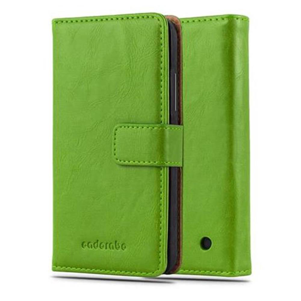 Cadorabo Hülle für Nokia Lumia 640 Schutzhülle in Grün Handyhülle Book Tasche Case Etui Luxury