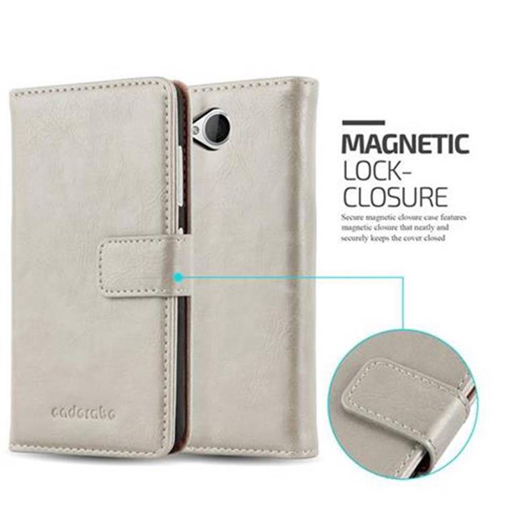 Cadorabo Hülle für Nokia Lumia 650 Schutzhülle in Braun Handyhülle Book Tasche Case Etui Luxury