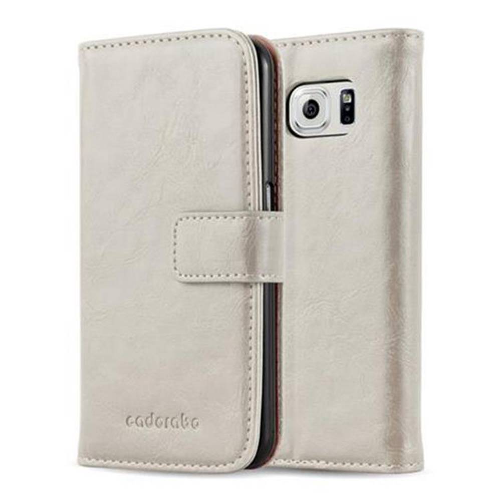 Cadorabo Hülle für Samsung Galaxy S6 Schutzhülle in Braun Handyhülle Book Tasche Case Etui Luxury