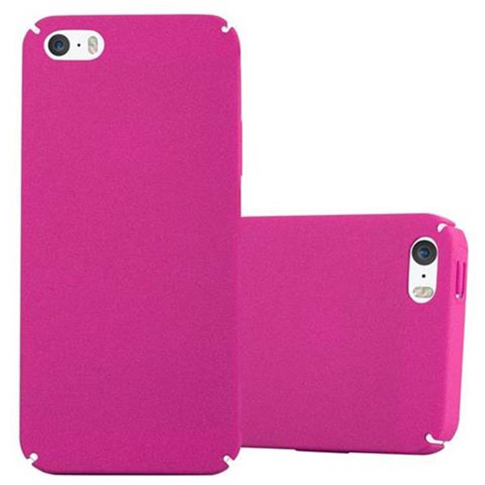 Cadorabo Schutzhülle für Apple iPhone 5 / 5S / SE 2016 Hülle in Pink Etui Hard Case Handyhülle Cover