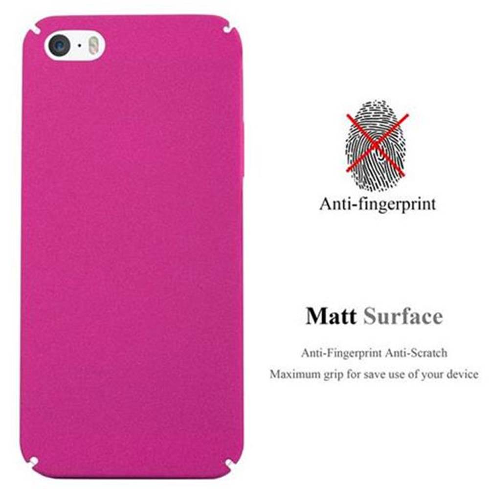 Cadorabo Schutzhülle für Apple iPhone 5 / 5S / SE 2016 Hülle in Pink Etui Hard Case Handyhülle Cover