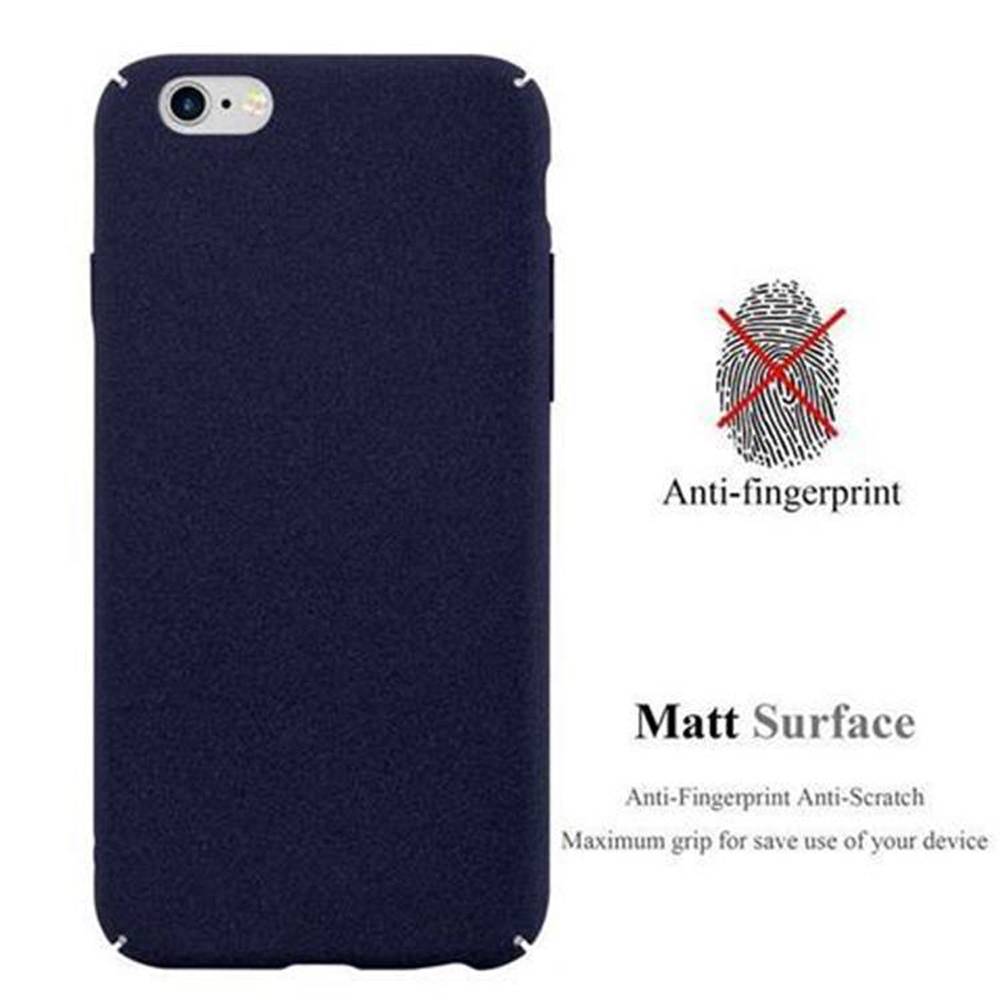 Cadorabo Schutzhülle für Apple iPhone 6 / 6S Hülle in Blau Etui Hard Case Handyhülle Cover