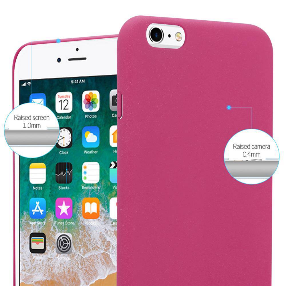 Cadorabo Schutzhülle für Apple iPhone 6 PLUS / 6S PLUS Hülle in Pink Etui Hard Case Handyhülle Cover