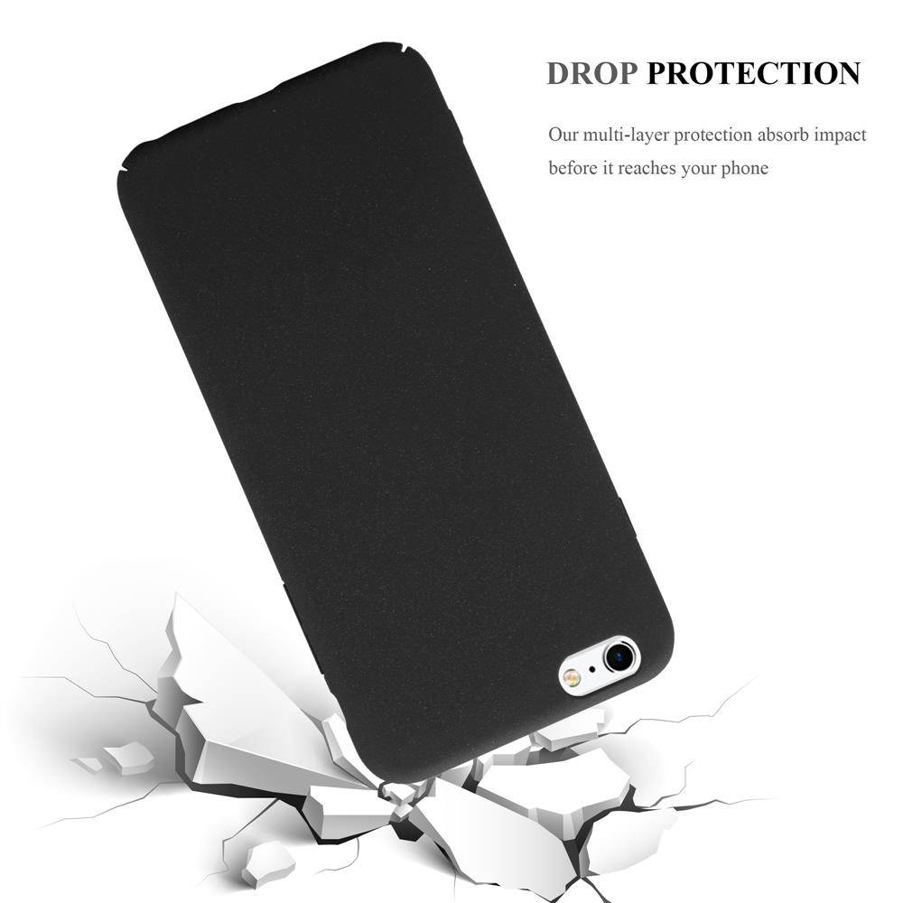 Cadorabo Schutzhülle für Apple iPhone 6 PLUS / 6S PLUS Hülle in Schwarz Etui Hard Case Handyhülle Cover