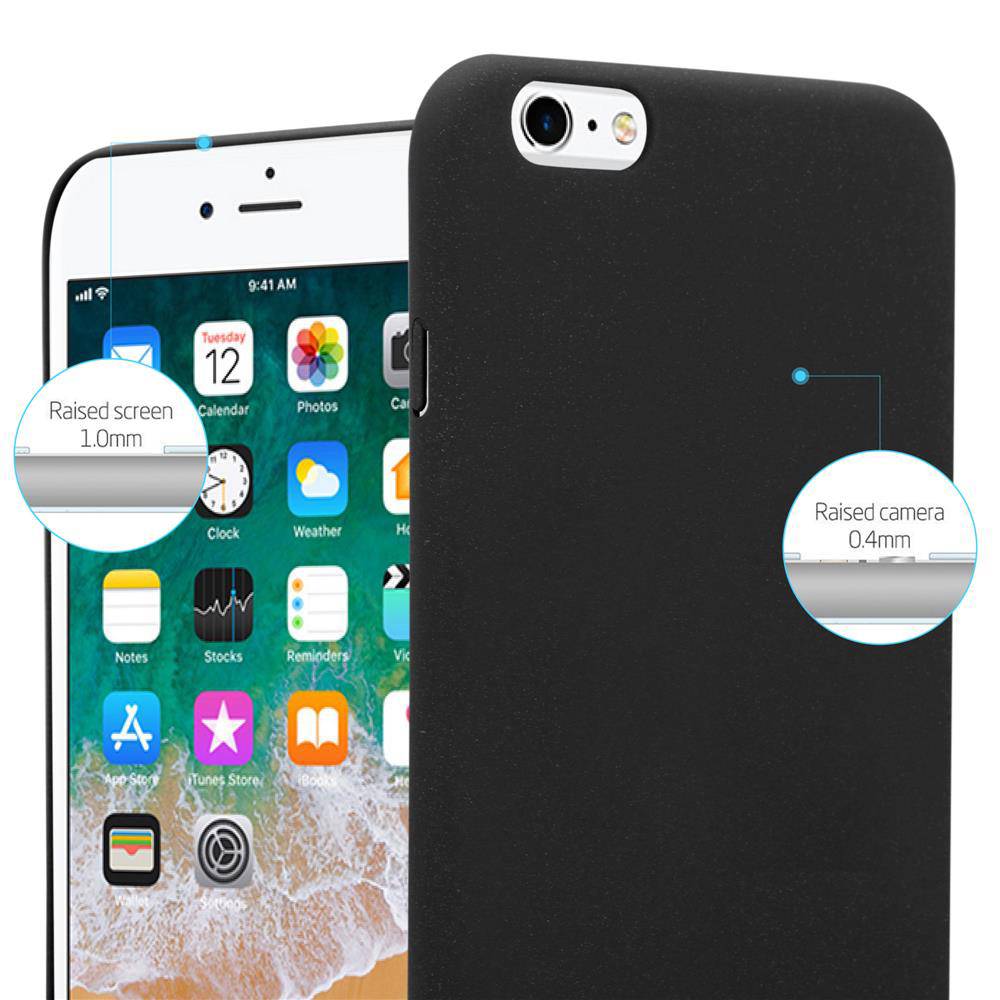 Cadorabo Schutzhülle für Apple iPhone 6 PLUS / 6S PLUS Hülle in Schwarz Etui Hard Case Handyhülle Cover