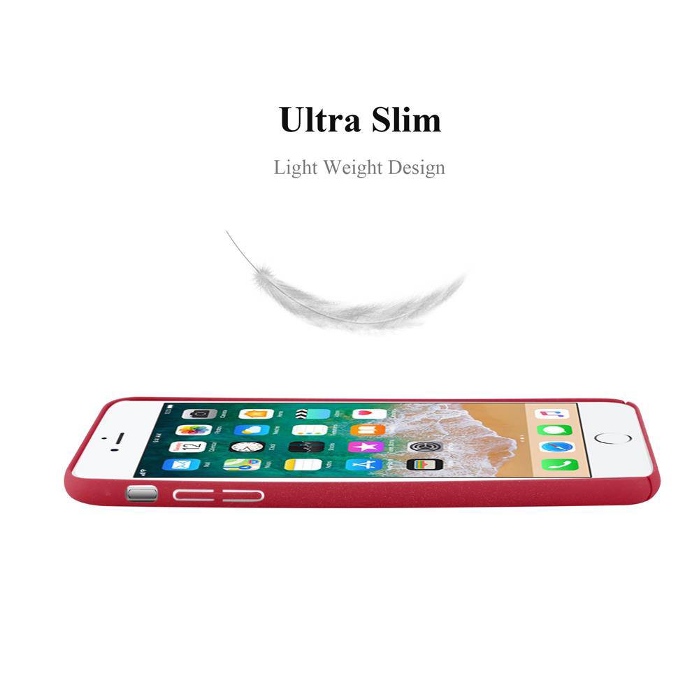 Cadorabo Schutzhülle für Apple iPhone 6 PLUS / 6S PLUS Hülle in Rot Etui Hard Case Handyhülle Cover