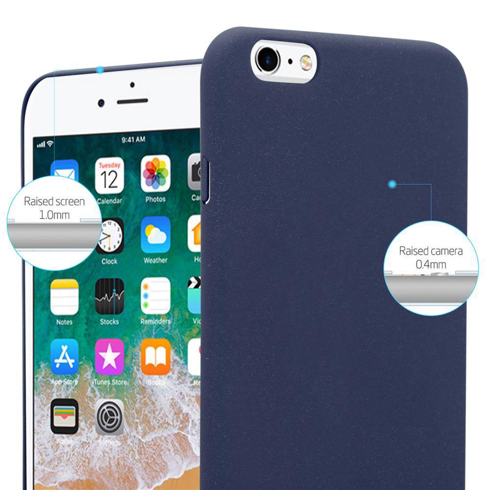 Cadorabo Schutzhülle für Apple iPhone 6 PLUS / 6S PLUS Hülle in Blau Etui Hard Case Handyhülle Cover