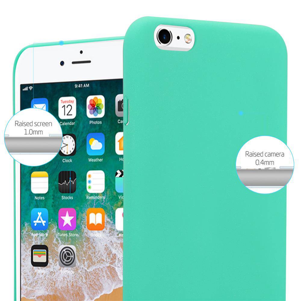 Cadorabo Schutzhülle für Apple iPhone 6 PLUS / 6S PLUS Hülle in Grün Etui Hard Case Handyhülle Cover