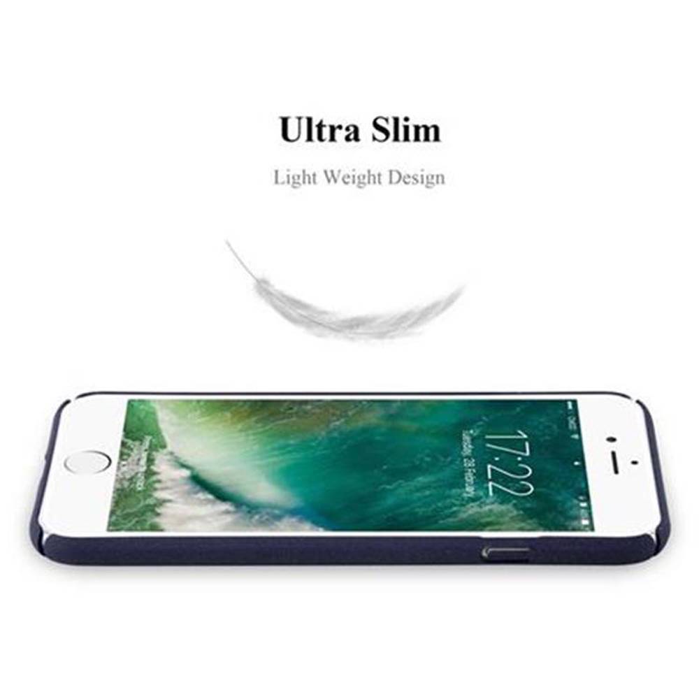 Cadorabo Schutzhülle für Apple iPhone 7 / 7S / 8 / SE 2020 Hülle in Blau Etui Hard Case Handyhülle Cover