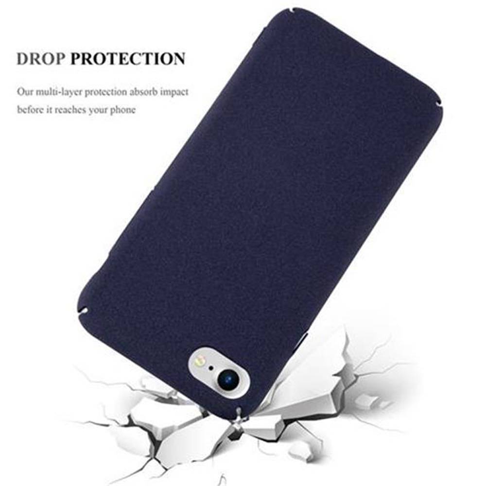 Cadorabo Schutzhülle für Apple iPhone 7 / 7S / 8 / SE 2020 Hülle in Blau Etui Hard Case Handyhülle Cover