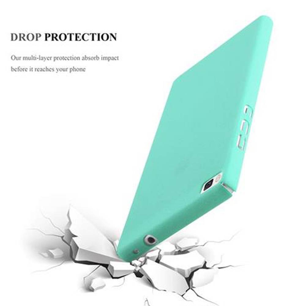 Cadorabo Schutzhülle für Huawei P8 Hülle in Grün Etui Hard Case Handyhülle Cover