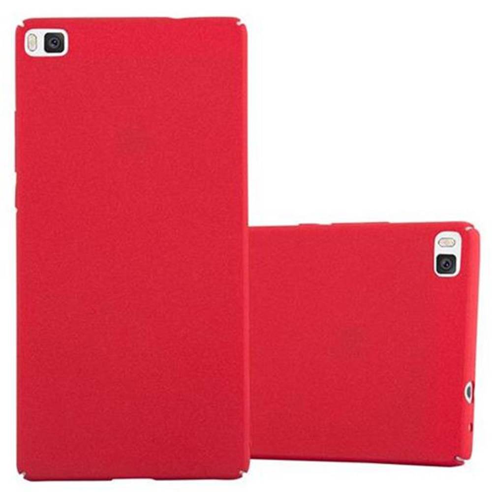 Cadorabo Schutzhülle für Huawei P8 Hülle in Rot Etui Hard Case Handyhülle Cover