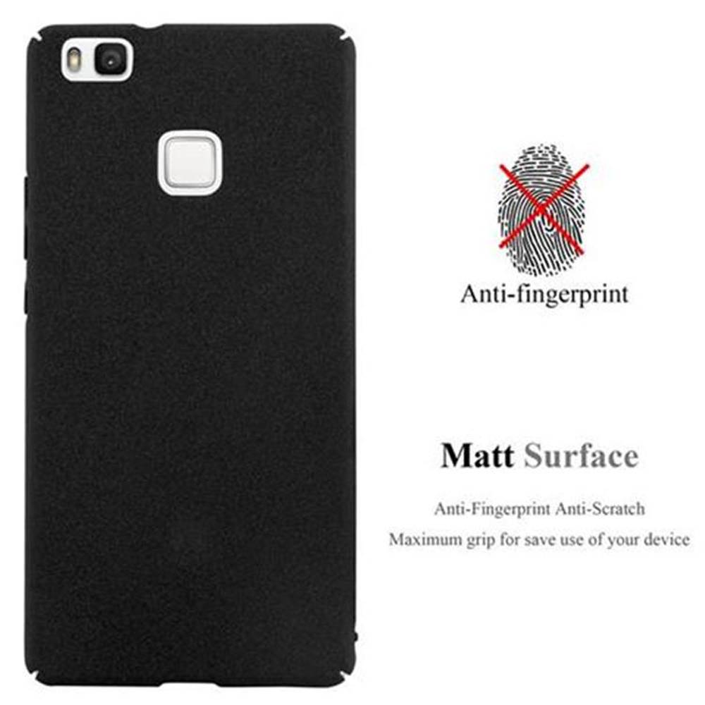 Cadorabo Schutzhülle für Huawei P9 LITE 2016 / G9 LITE Hülle in Schwarz Etui Hard Case Handyhülle Cover