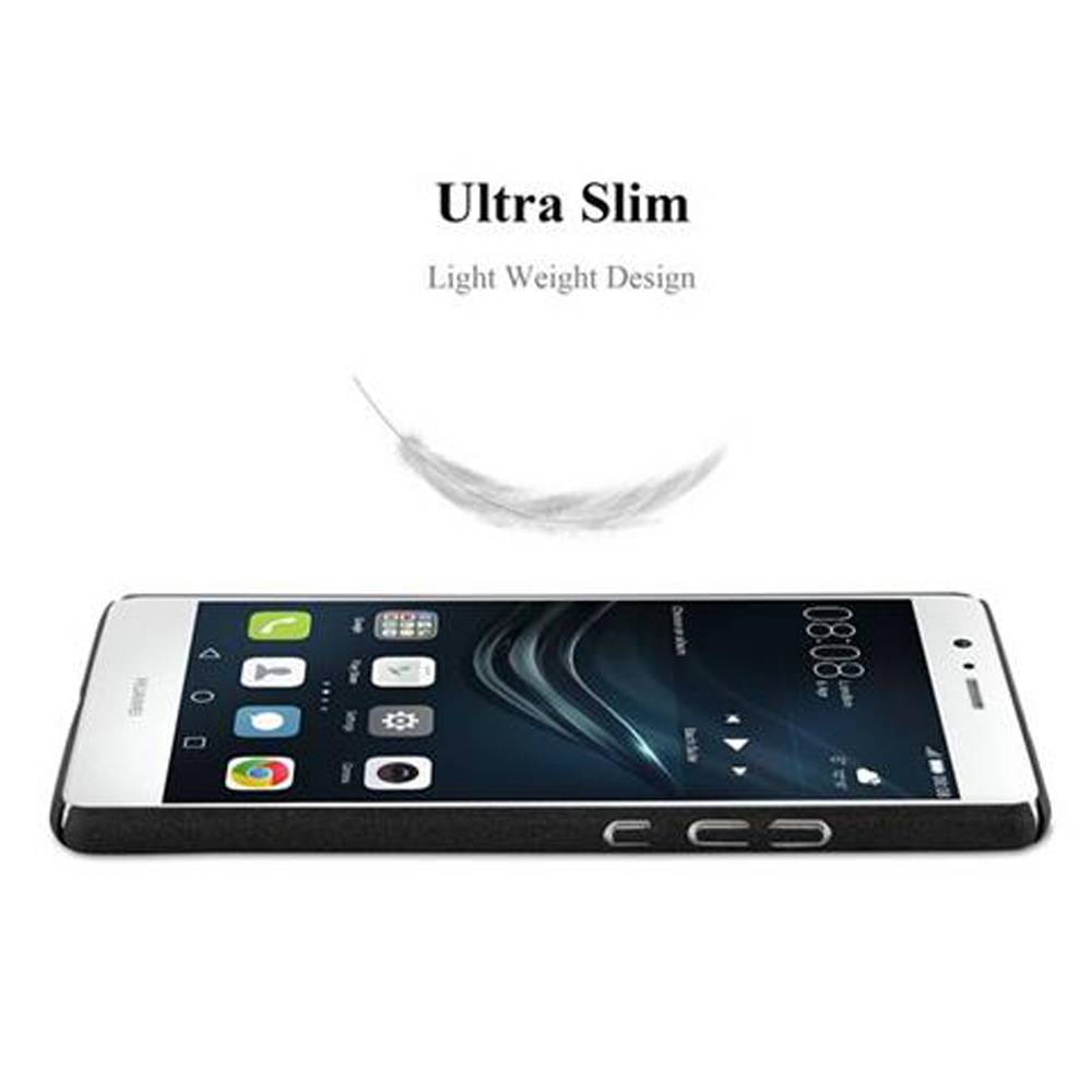 Cadorabo Schutzhülle für Huawei P9 LITE 2016 / G9 LITE Hülle in Schwarz Etui Hard Case Handyhülle Cover