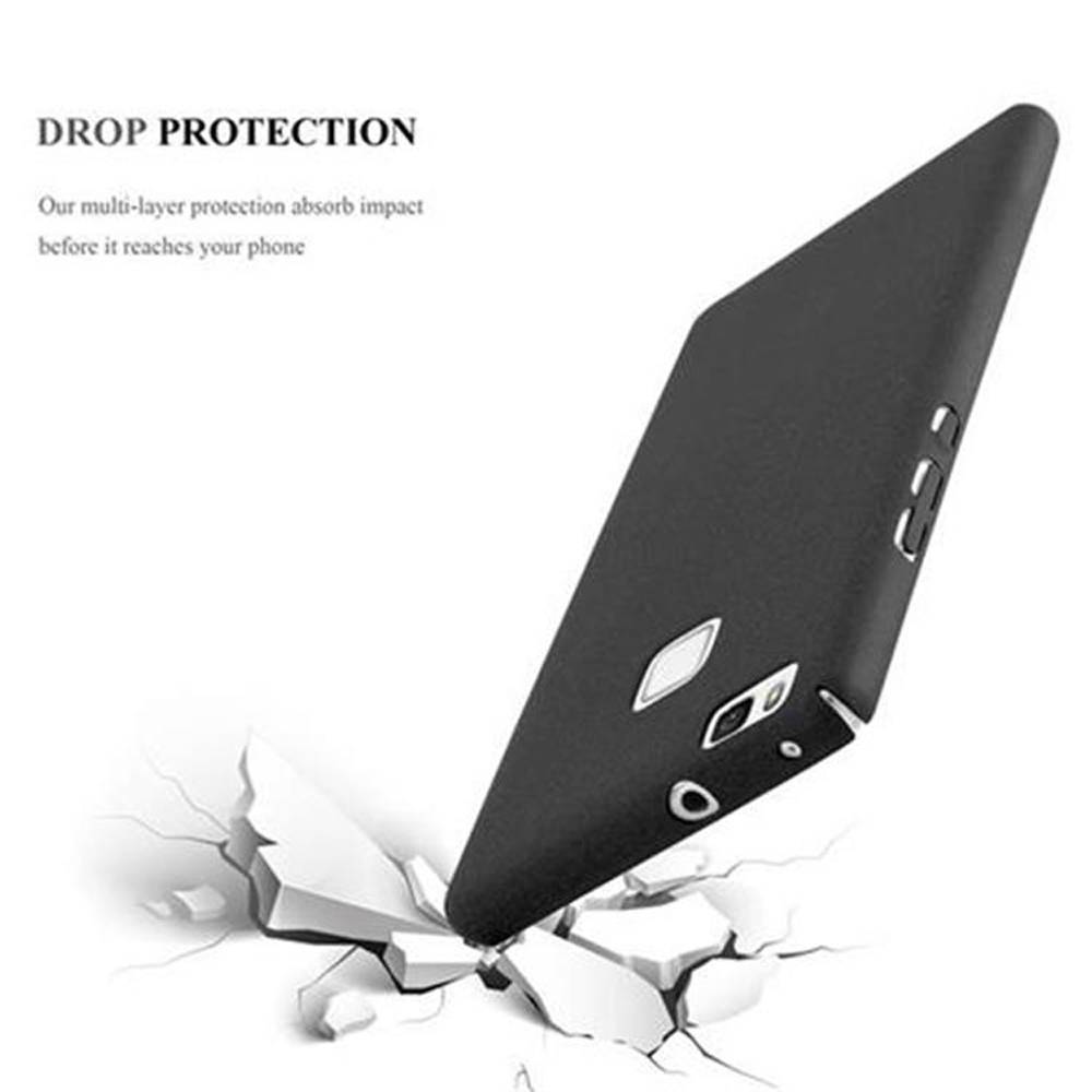 Cadorabo Schutzhülle für Huawei P9 LITE 2016 / G9 LITE Hülle in Schwarz Etui Hard Case Handyhülle Cover