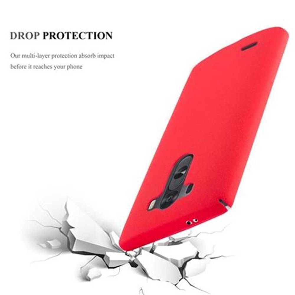 Cadorabo Schutzhülle für LG G3 Hülle in Rot Etui Hard Case Handyhülle Cover