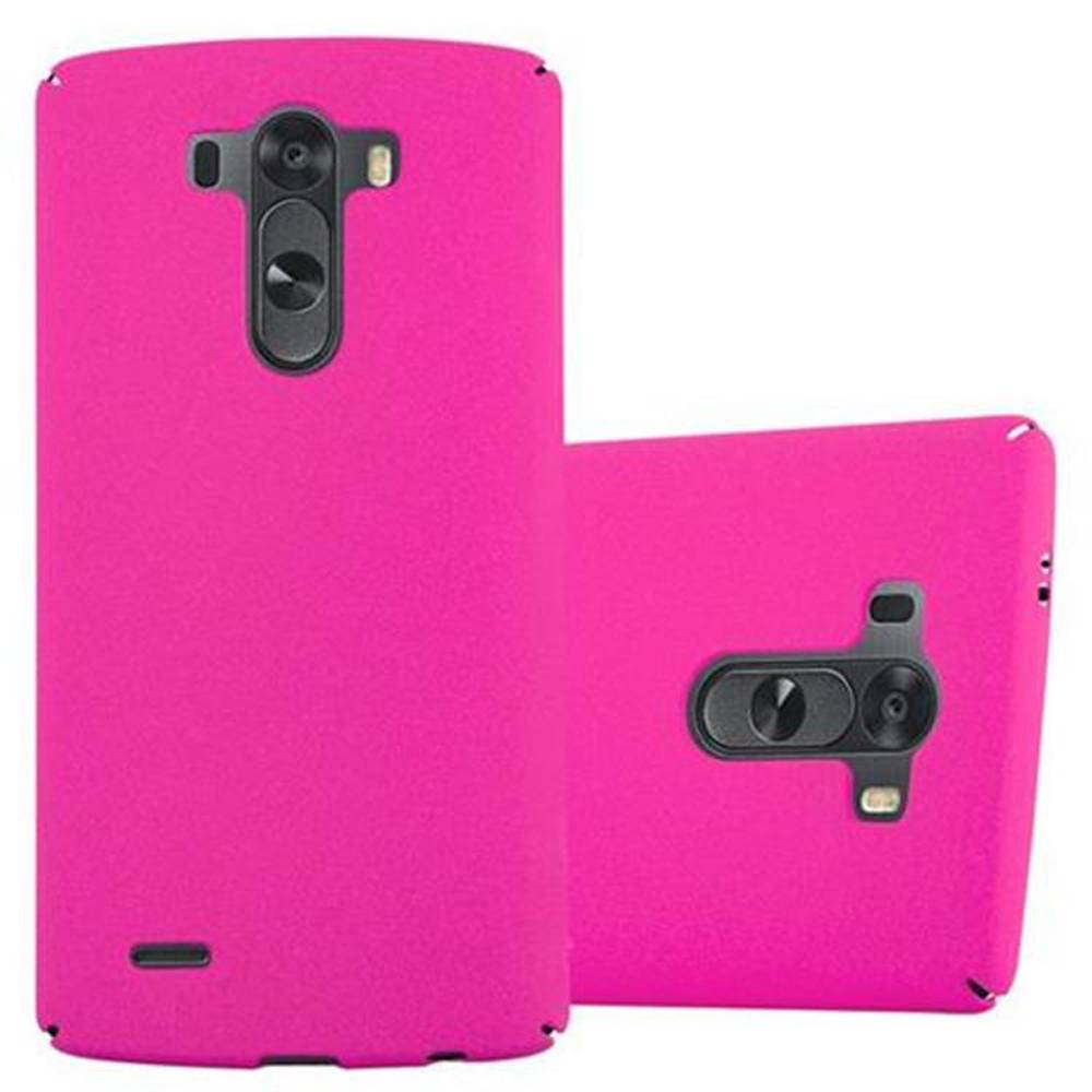 Cadorabo Schutzhülle für LG G3 Hülle in Pink Etui Hard Case Handyhülle Cover