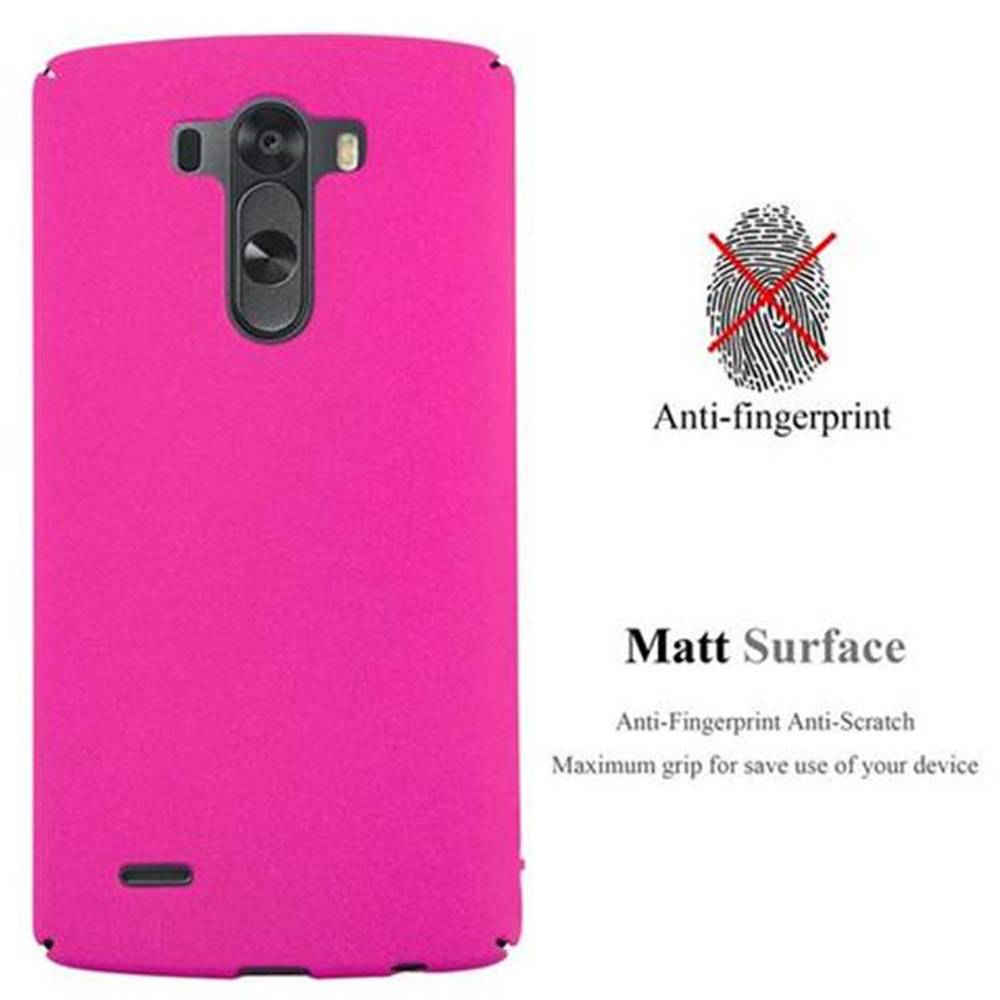 Cadorabo Schutzhülle für LG G3 Hülle in Pink Etui Hard Case Handyhülle Cover