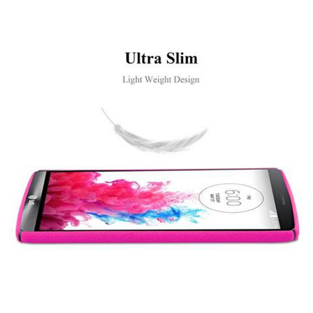 Cadorabo Schutzhülle für LG G3 Hülle in Pink Etui Hard Case Handyhülle Cover