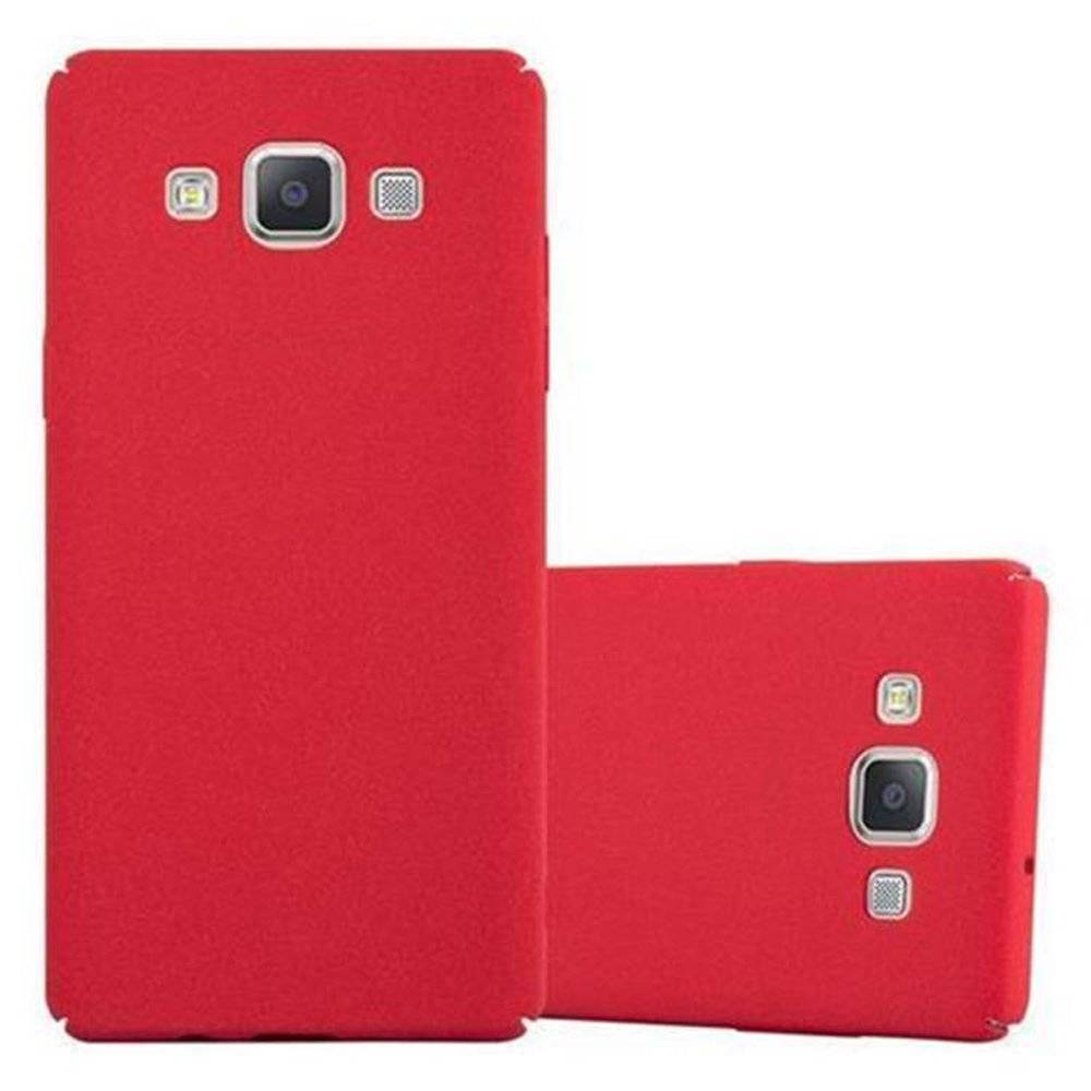 Cadorabo Hülle für Samsung Galaxy A5 2015 Hülle in FROSTY ROT - Hardcase Handyhülle aus Plastik gegen Kratzer und Stöße - Schutzhülle Bumper Ul