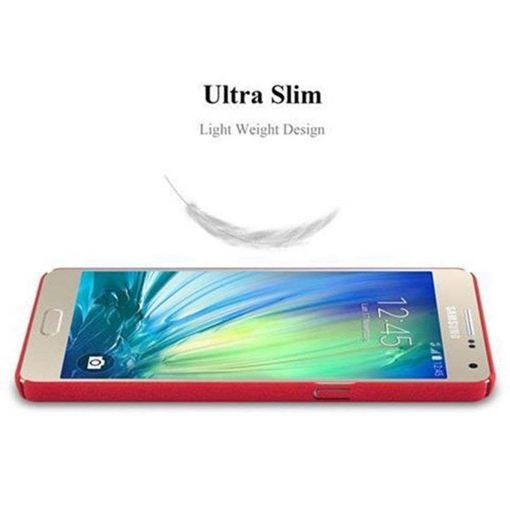 Cadorabo Hülle für Samsung Galaxy A5 2015 Hülle in FROSTY ROT - Hardcase Handyhülle aus Plastik gegen Kratzer und Stöße - Schutzhülle Bumper Ul