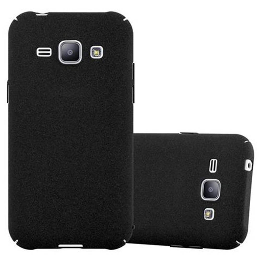Cadorabo Schutzhülle für Samsung Galaxy J1 2015 Hülle in Schwarz Etui Hard Case Handyhülle Cover