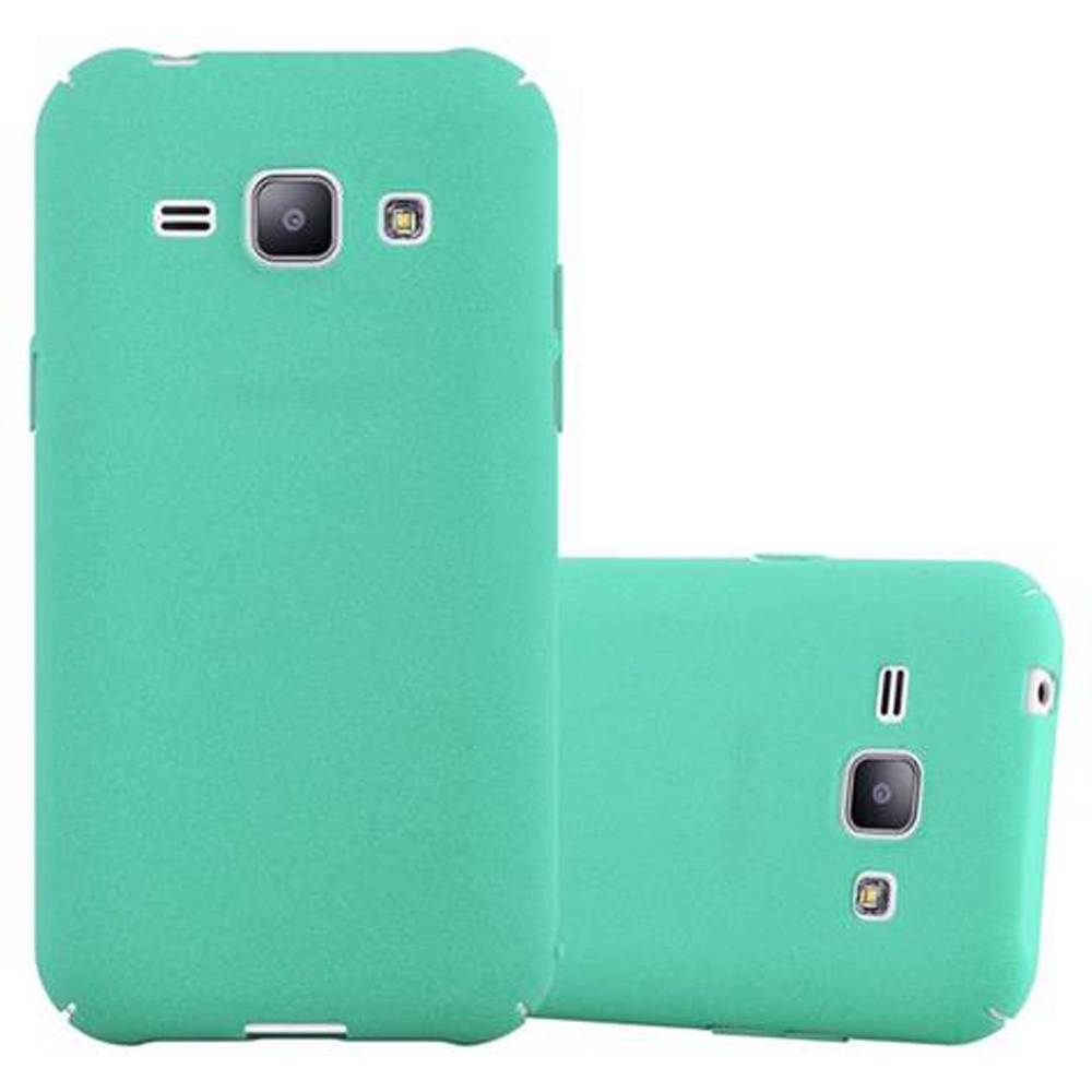 Cadorabo Schutzhülle für Samsung Galaxy J1 2015 Hülle in Grün Etui Hard Case Handyhülle Cover