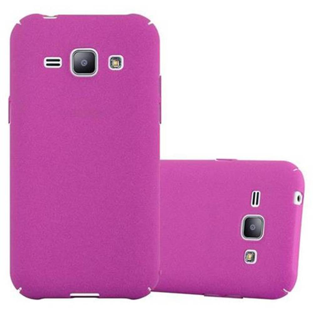 Cadorabo Schutzhülle für Samsung Galaxy J1 2015 Hülle in Pink Etui Hard Case Handyhülle Cover