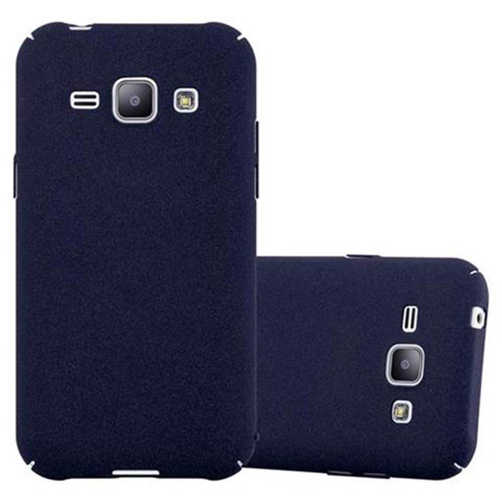 Cadorabo Schutzhülle für Samsung Galaxy J1 2015 Hülle in Blau Etui Hard Case Handyhülle Cover