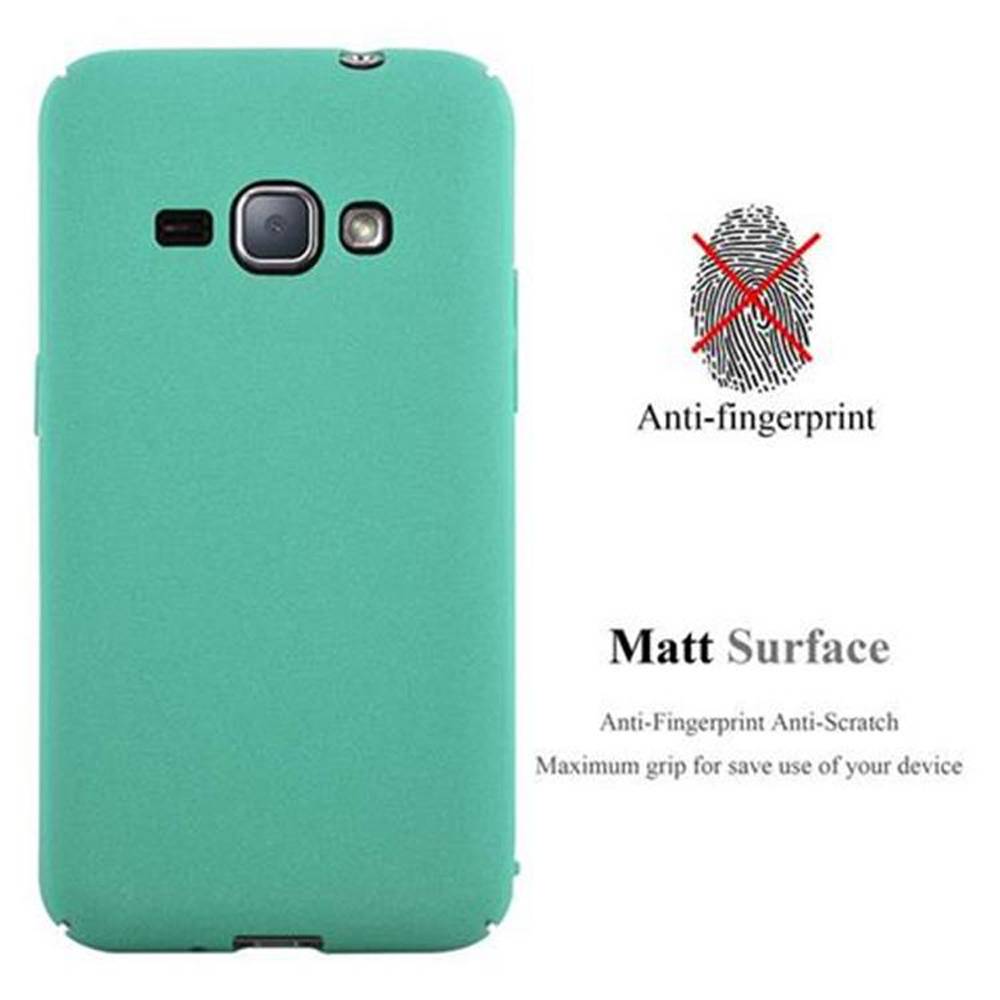 Cadorabo Schutzhülle für Samsung Galaxy J1 2016 Hülle in Grün Etui Hard Case Handyhülle Cover