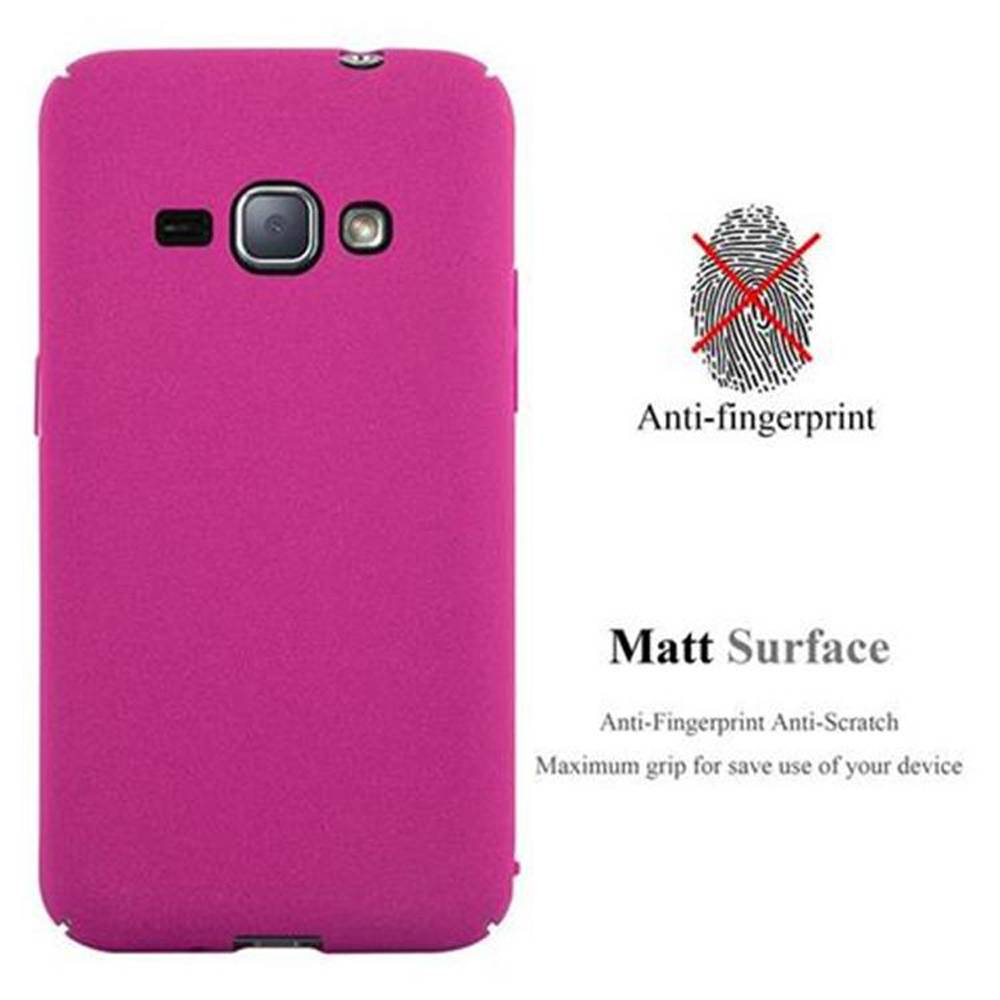 Cadorabo Schutzhülle für Samsung Galaxy J1 2016 Hülle in Pink Etui Hard Case Handyhülle Cover