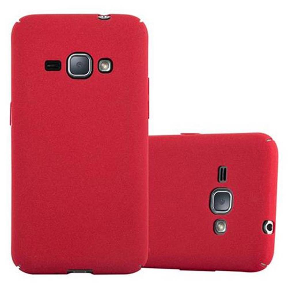 Cadorabo Schutzhülle für Samsung Galaxy J1 2016 Hülle in Rot Etui Hard Case Handyhülle Cover