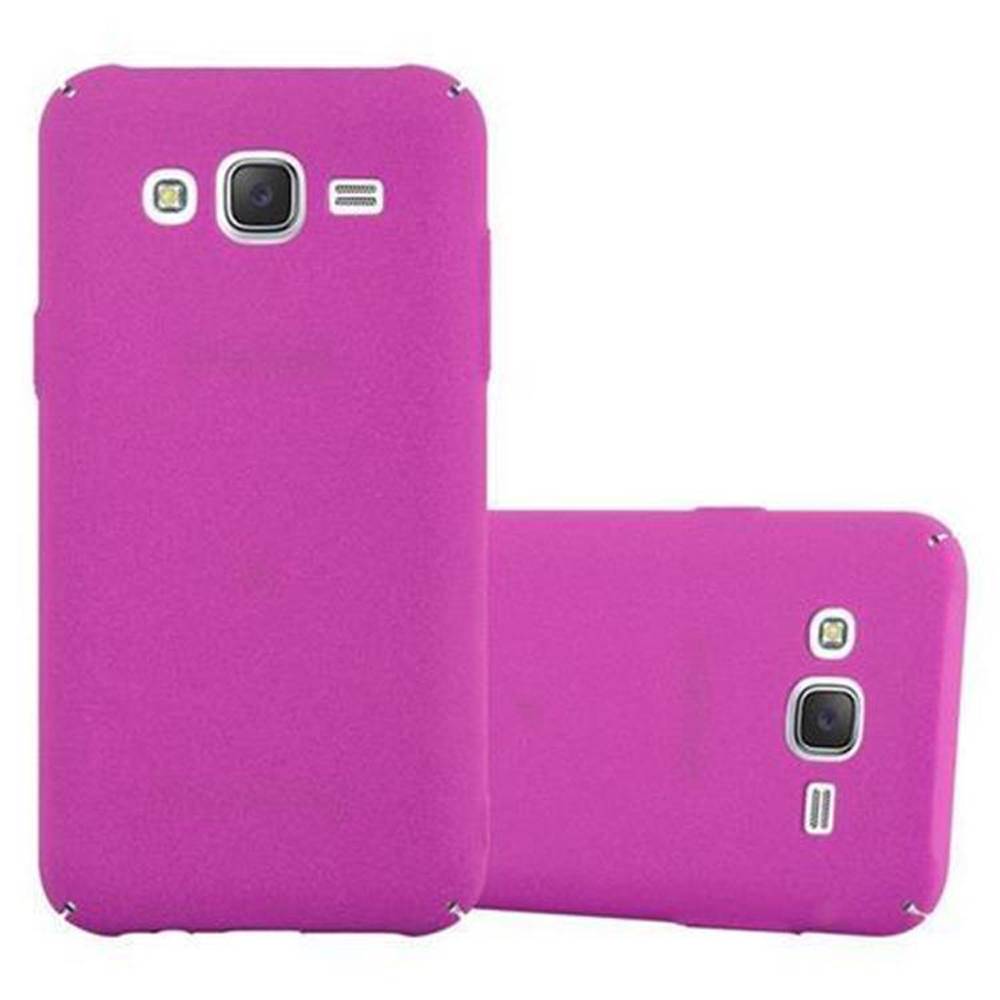 Cadorabo Schutzhülle für Samsung Galaxy J5 2015 Hülle in Pink Etui Hard Case Handyhülle Cover