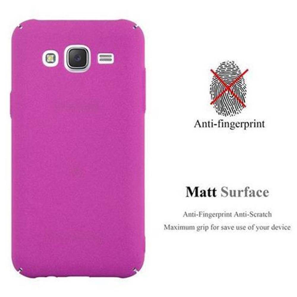 Cadorabo Schutzhülle für Samsung Galaxy J5 2015 Hülle in Pink Etui Hard Case Handyhülle Cover