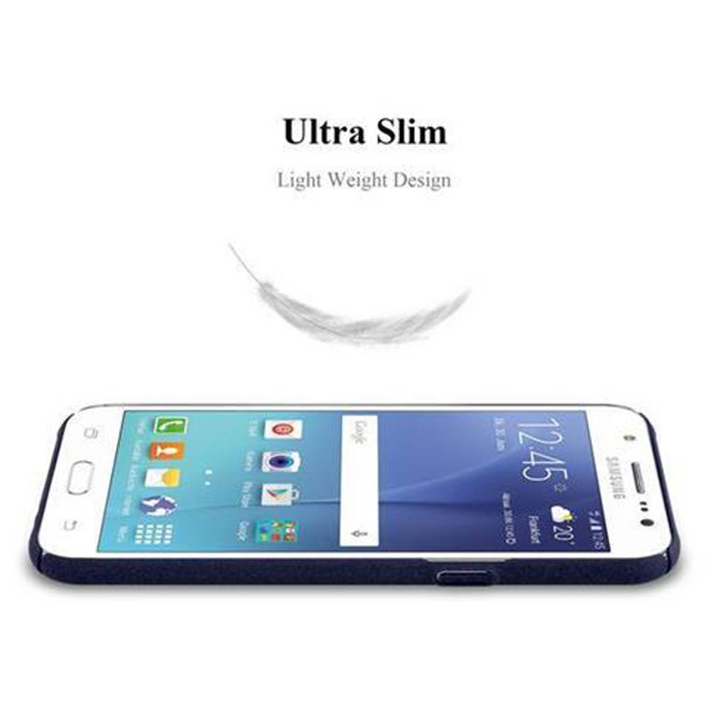 Cadorabo Schutzhülle für Samsung Galaxy J5 2015 Hülle in Blau Etui Hard Case Handyhülle Cover