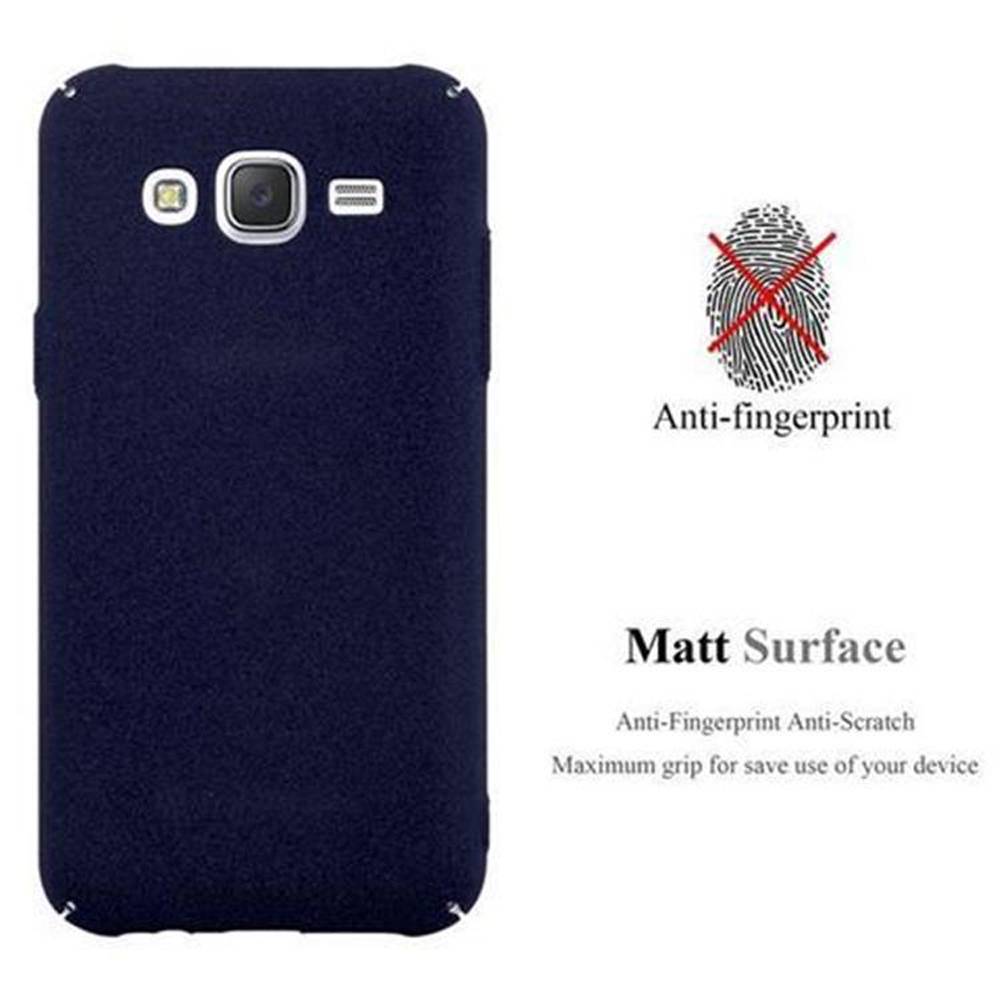 Cadorabo Schutzhülle für Samsung Galaxy J5 2015 Hülle in Blau Etui Hard Case Handyhülle Cover