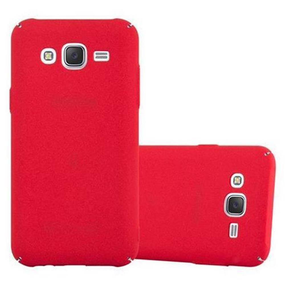 Cadorabo Schutzhülle für Samsung Galaxy J5 2015 Hülle in Rot Etui Hard Case Handyhülle Cover