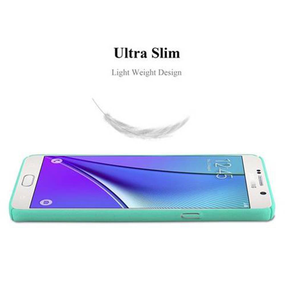 Cadorabo Schutzhülle für Samsung Galaxy NOTE 5 Hülle in Grün Etui Hard Case Handyhülle Cover
