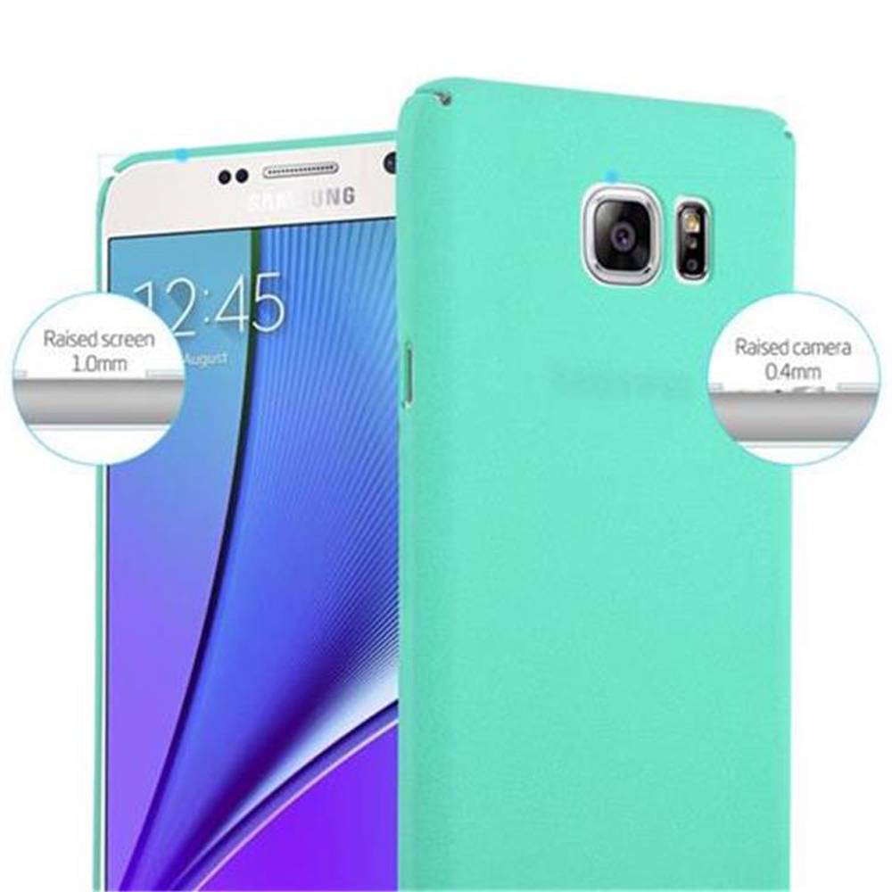 Cadorabo Schutzhülle für Samsung Galaxy NOTE 5 Hülle in Grün Etui Hard Case Handyhülle Cover