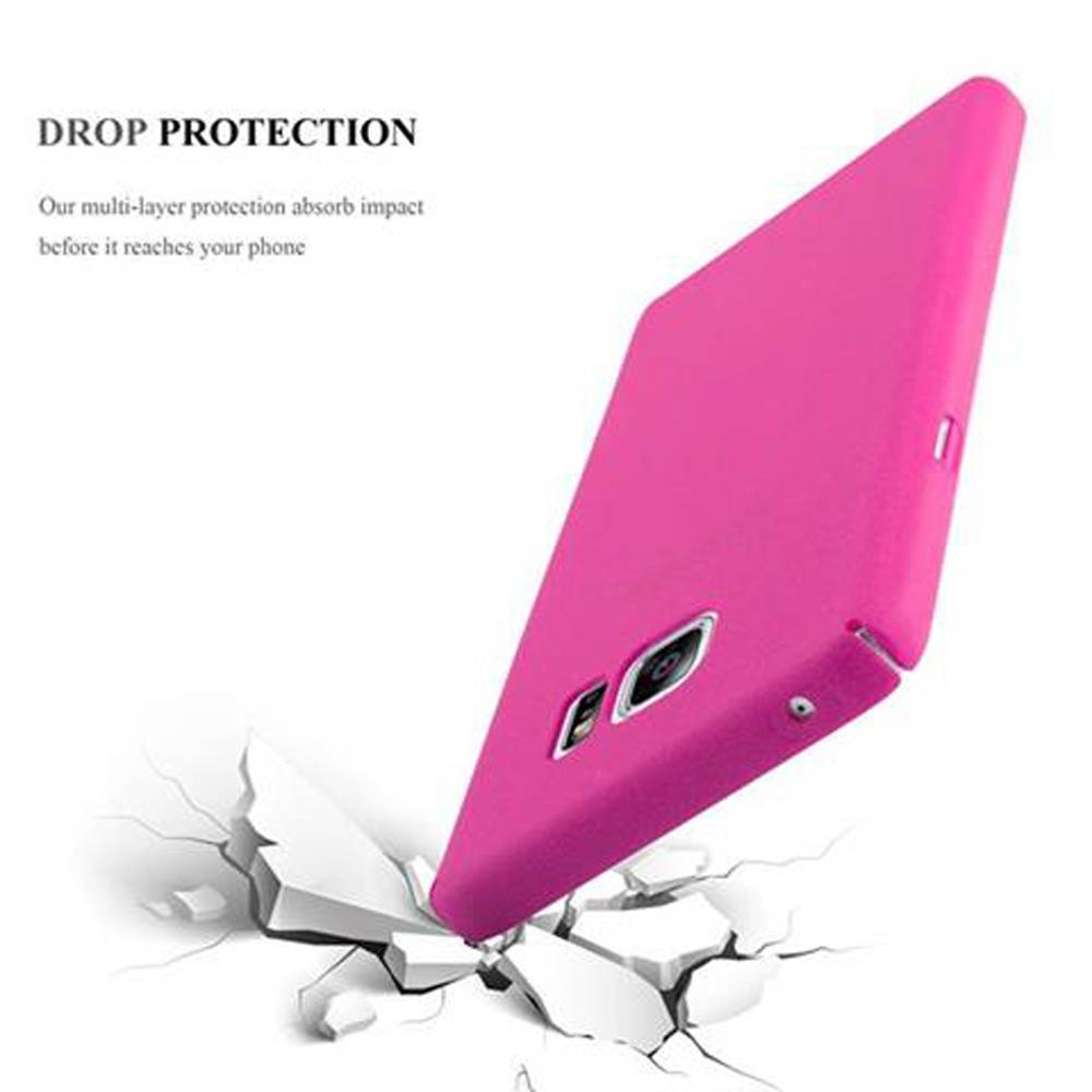 Cadorabo Schutzhülle für Samsung Galaxy NOTE 5 Hülle in Pink Etui Hard Case Handyhülle Cover