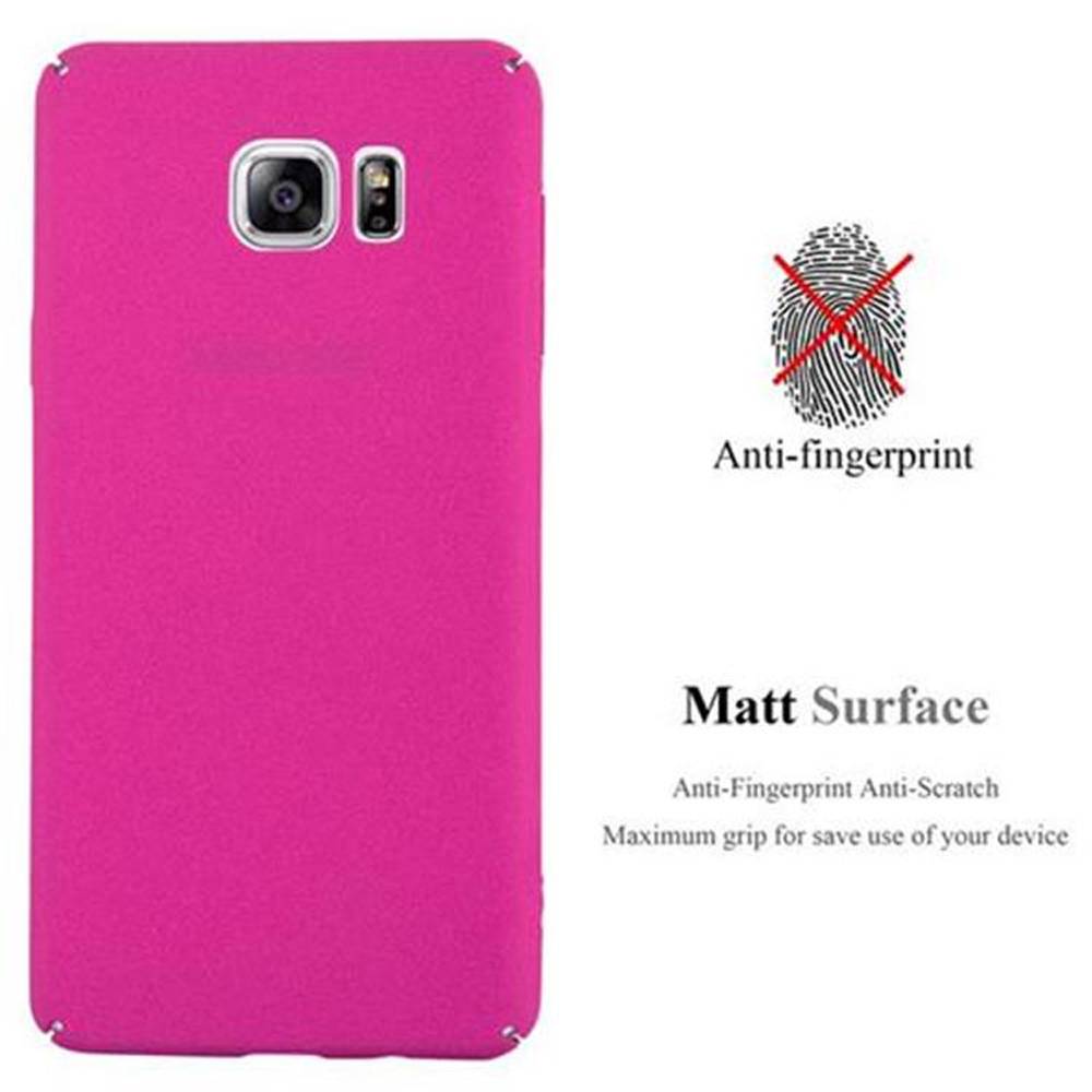 Cadorabo Schutzhülle für Samsung Galaxy NOTE 5 Hülle in Pink Etui Hard Case Handyhülle Cover