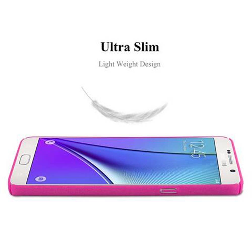 Cadorabo Schutzhülle für Samsung Galaxy NOTE 5 Hülle in Pink Etui Hard Case Handyhülle Cover