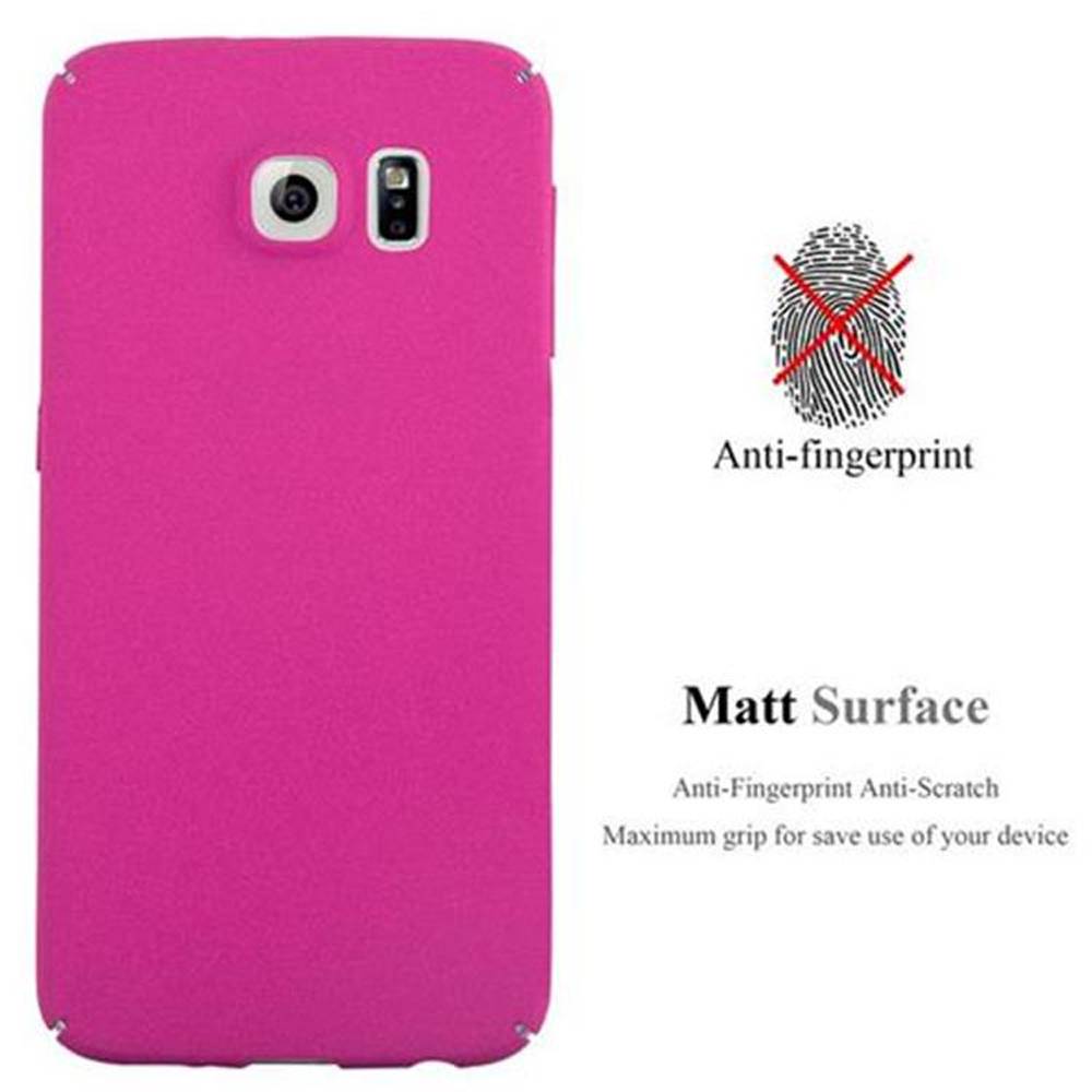 Cadorabo Schutzhülle für Samsung Galaxy S6 Hülle in Pink Etui Hard Case Handyhülle Cover