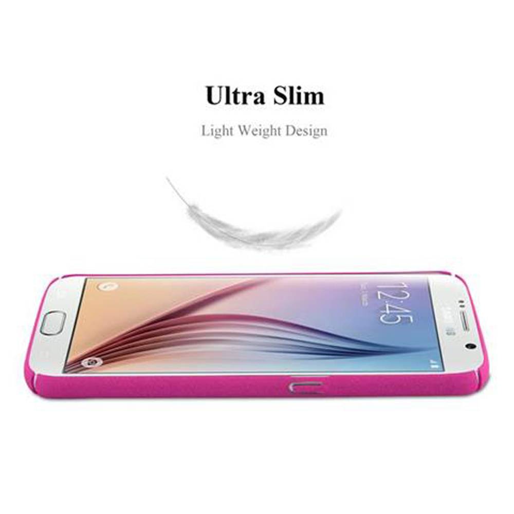 Cadorabo Schutzhülle für Samsung Galaxy S6 Hülle in Pink Etui Hard Case Handyhülle Cover