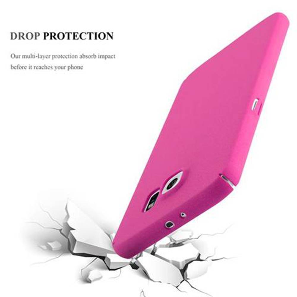 Cadorabo Schutzhülle für Samsung Galaxy S6 Hülle in Pink Etui Hard Case Handyhülle Cover