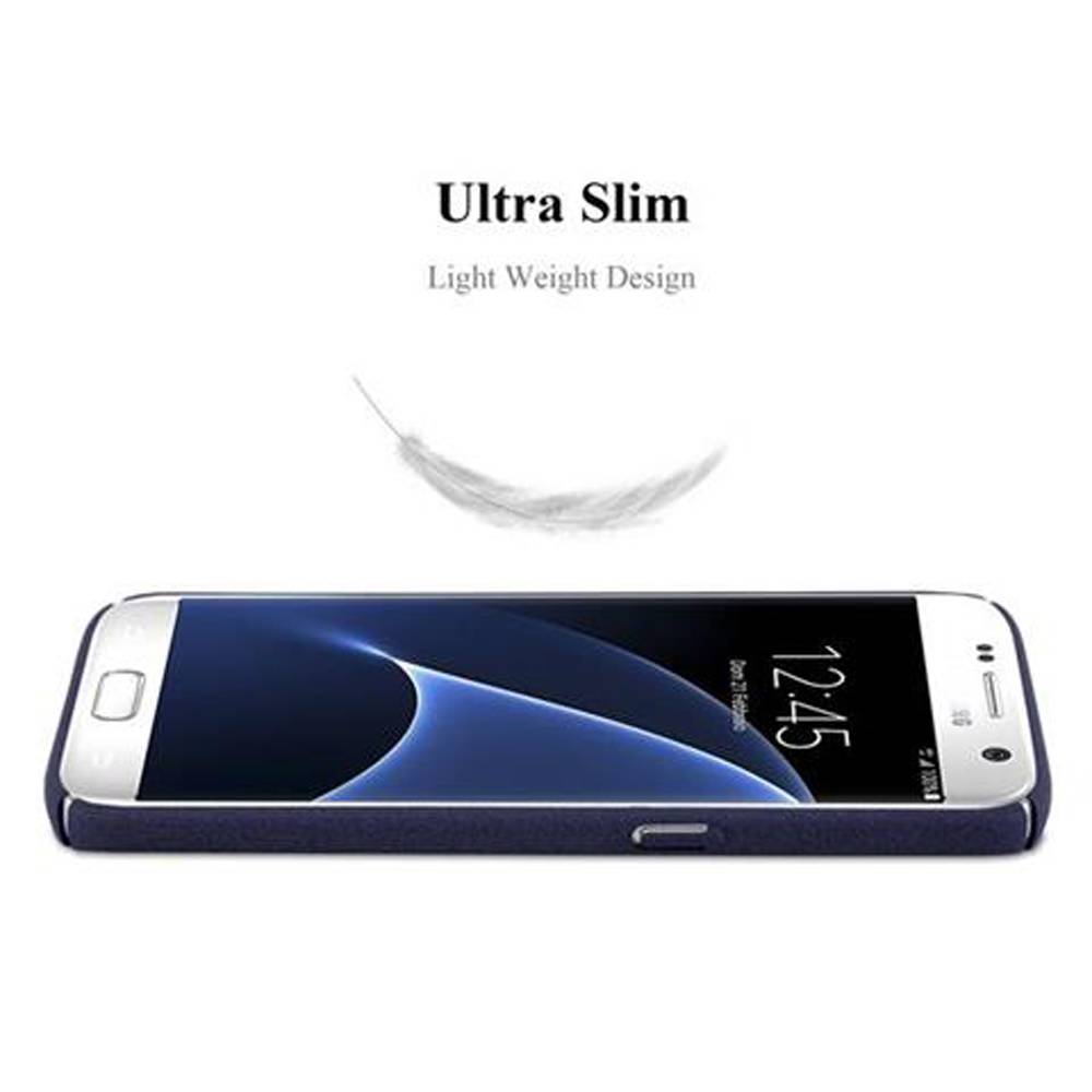 Cadorabo Schutzhülle für Samsung Galaxy S7 Hülle in Blau Etui Hard Case Handyhülle Cover