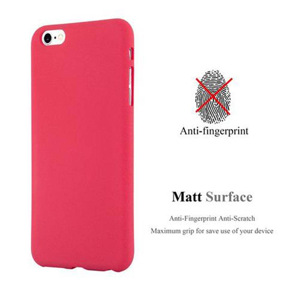 Cadorabo Schutzhülle für Apple iPhone 6 PLUS / 6S PLUS Hülle in Rot Handyhülle TPU Etui Cover Case