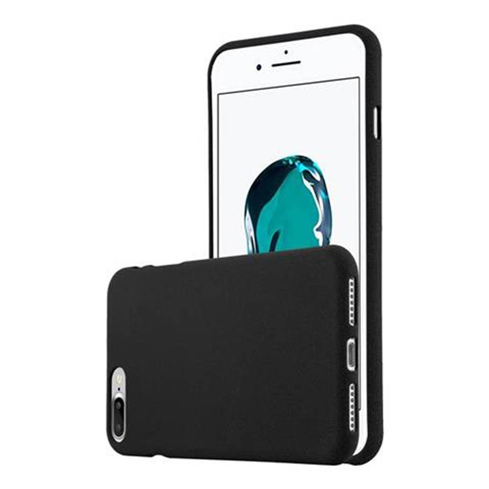 Cadorabo Schutzhülle für Apple iPhone 7 PLUS / 7S PLUS / 8 PLUS Hülle in Schwarz Handyhülle TPU Etui Cover Case