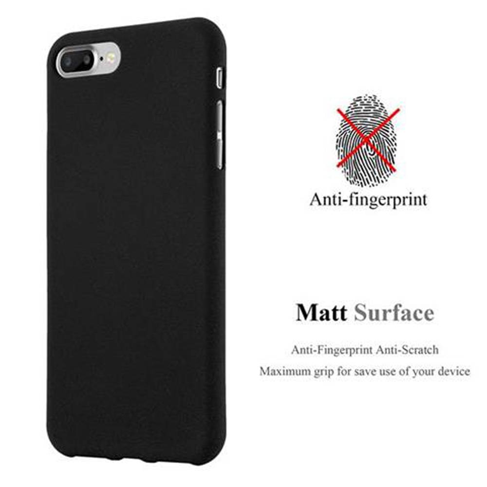 Cadorabo Schutzhülle für Apple iPhone 7 PLUS / 7S PLUS / 8 PLUS Hülle in Schwarz Handyhülle TPU Etui Cover Case