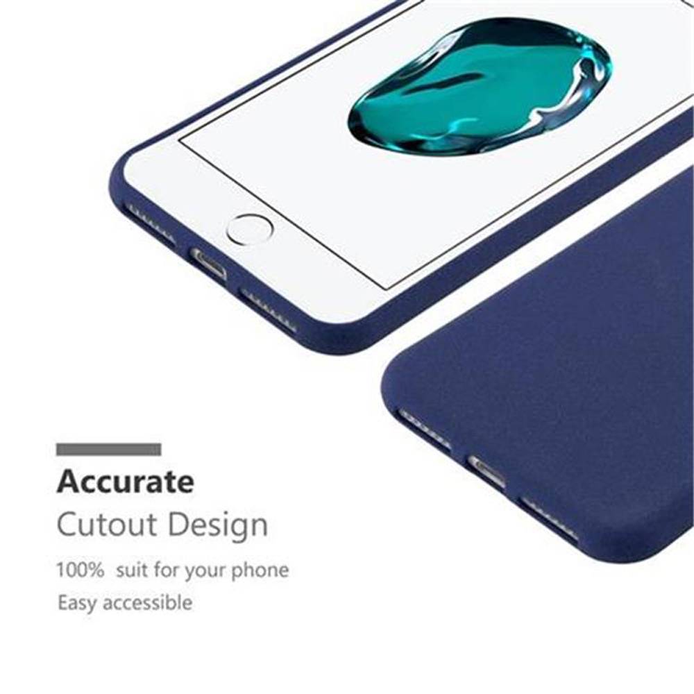 Cadorabo Schutzhülle für Apple iPhone 7 PLUS / 7S PLUS / 8 PLUS Hülle in Blau Handyhülle TPU Etui Cover Case